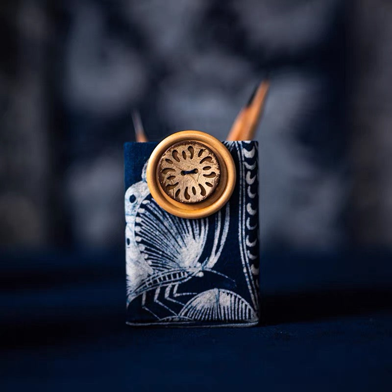 Handmade Wax-Dyed Pen Holder