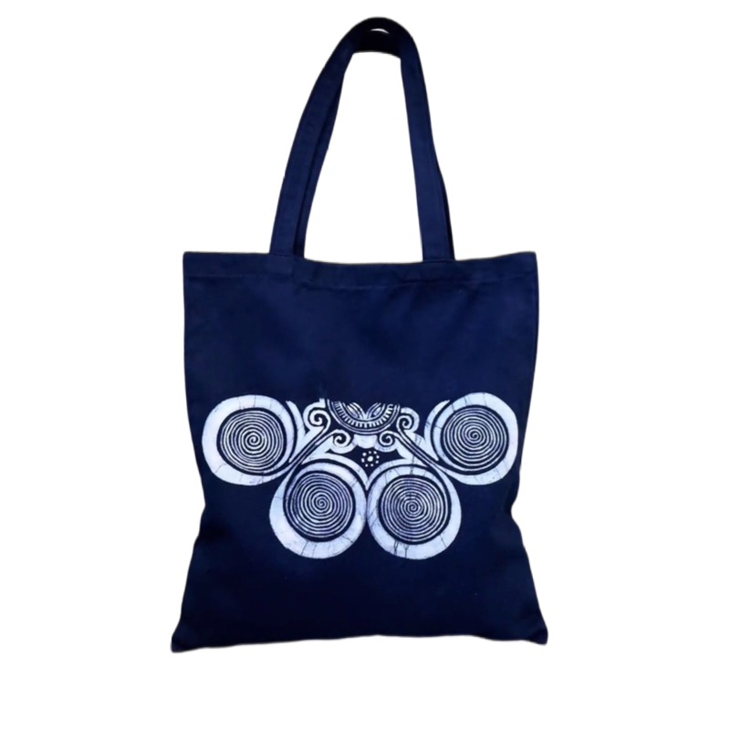 Handmade Wax-Dyed Tote Bag (Wotuo Pattern)