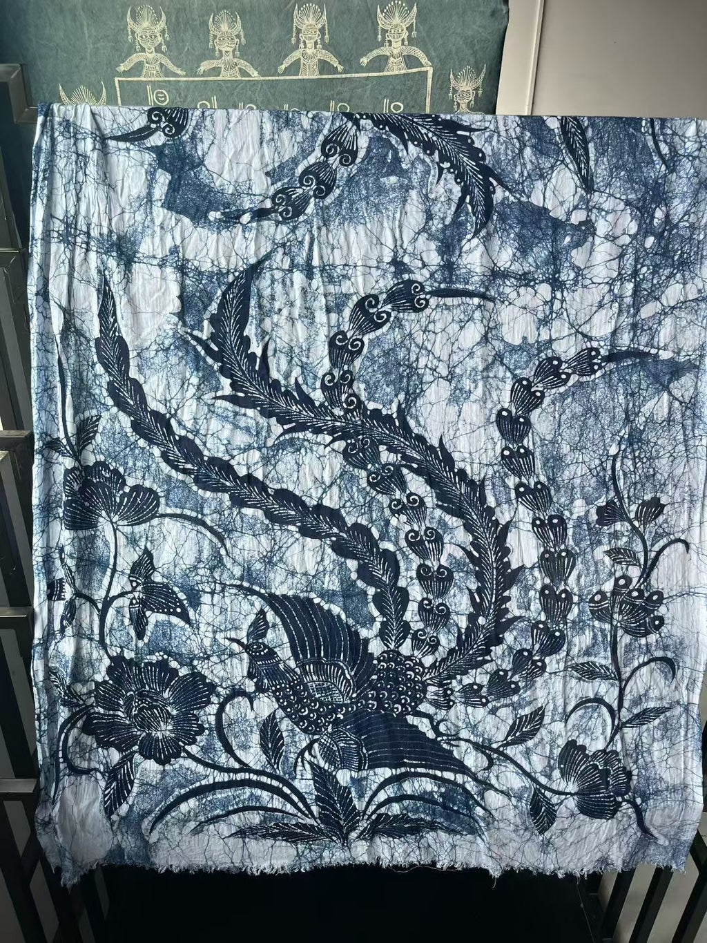 Batik Scarf (Golden Pheasant Ice Crack Pattern)