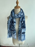 Batik Scarf (Golden Pheasant Ice Crack Pattern)