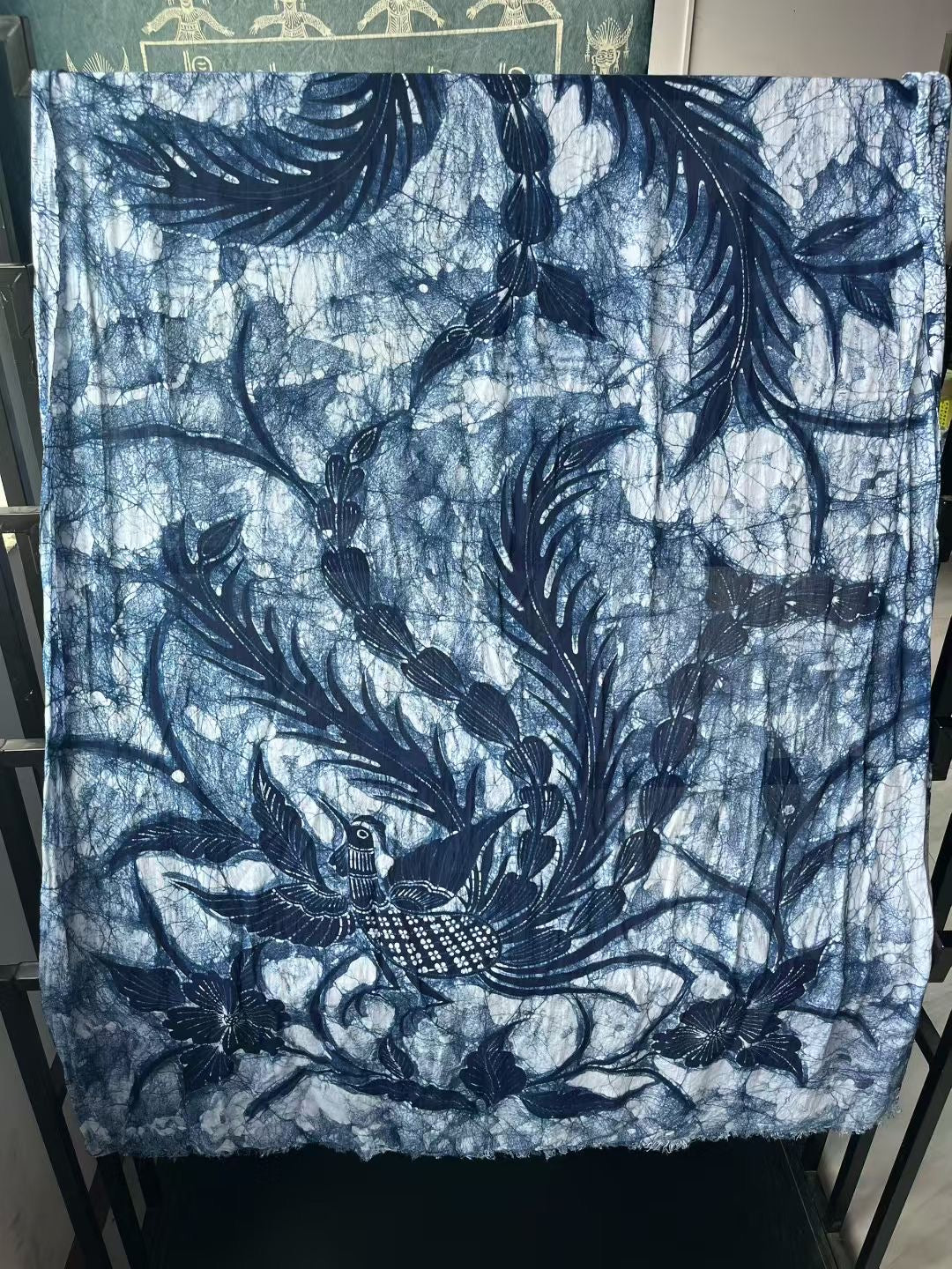 Batik Scarf (Golden Pheasant Ice Crack Pattern)