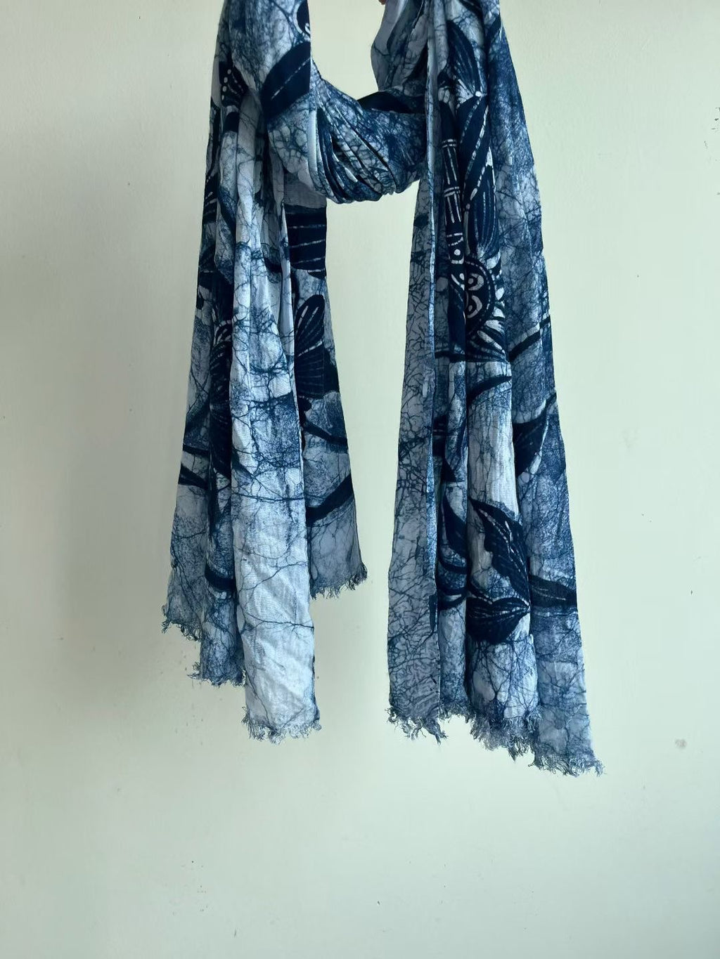 Batik Scarf (Golden Pheasant Ice Crack Pattern)