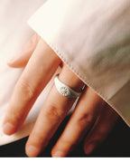 Miao Silver Jewelry (Ring with Light Whirl Pattern)