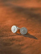 Miao Silver Jewelry (Light Whirl Pattern Earrings)