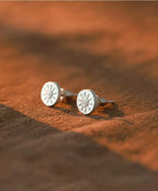 Miao Silver Jewelry (Light Whirl Pattern Earrings)