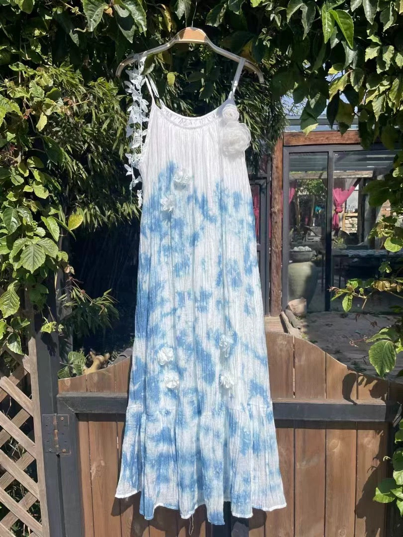 Tie-dye dress (random pattern) Size M